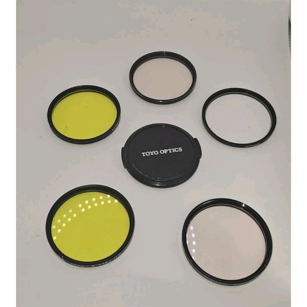 VTG 55mm Camera Lens Filters Japan HOYA HYC K2 Toshiba Y2  2X Aragon 1A‎ Minolta